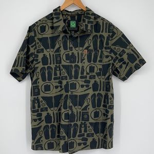 hippy tree short sleeve button up camp passport shirt